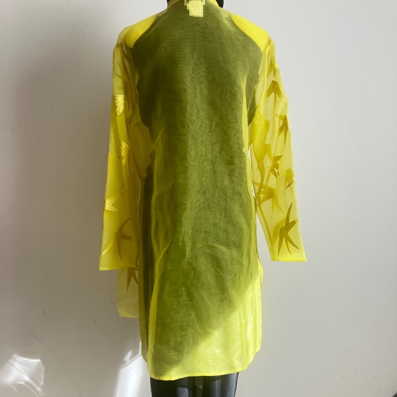 Vintage Vibrant Yellow Sheer Duster - Picture 4 of 10